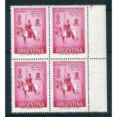 ARGENTINA 1962 GJ 1231A PE. 656b VARIEDAD TIZADO CUADRO MINT U$60