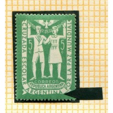 ARGENTINA 1947 GJ 953d VARIEDAD CINTA DEFORMADA EN ARGENTINA