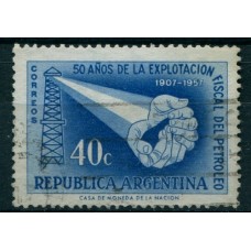 ARGENTINA 1958 GJ 1090A PAPEL SATINADO MUY RARO U$ 50