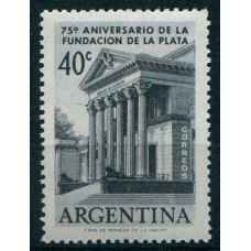 ARGENTINA 1958 GJ 1091A PAPEL SATINADO MINT U$ 20 LA PLATA