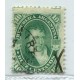 ARGENTINA 1867 GJ 39 ESTAMPILLA USADA CON DOBLE MATASELLO UNO A PLUMA