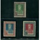 ARGENTINA 1923 GJ 587/9 FILIGRANA RA LOS 3 VALORES FINALES DE LA SERIE NUEVOS MINT