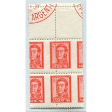 ARGENTINA 1965 GJ 1308CA CON COMPLEMENTOS CUADRO U$ 20 + VARIEDAD CON VALOR FACIAL A LA DERECHA, RARO