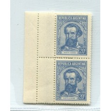 ARGENTINA 1935 GJ 754 VARIEDAD PROCERES Y RIQUEZAS 1 DOBLE DENTADO ESTAMPILLAS NUEVAS MINT