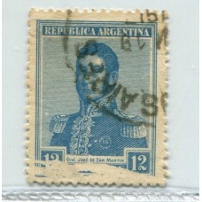 ARGENTINA 1917 GJ 447 CON VARIEDAD IMPRESIÓN PARCIAL SOBRE LA GOMA