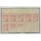 ARGENTINA 1945 GJ 924 VARIEDAD BLOQUE DE 10 RETINTADO PARCIAL Y TOTAL