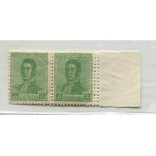 ARGENTINA 1918 GJ 460 SIN FILIGRANA VARIEDAD DENTADO DOBLE MINT