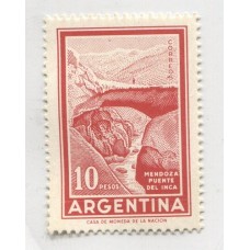 ARGENTINA 1969 GJ 1498 EL PUENTE DEL INCA CON FILIGRANA RA PE. 890A NUEVO MINT MUY RARO U$ 450