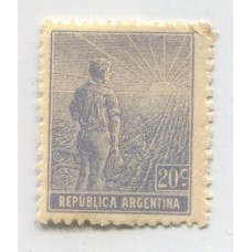 ARGENTINA 1912 GJ 345 ESTAMPILLA NUEVA LABRADOR U$ 5
