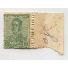 ARGENTINA 1918 GJ 496 FILIGRANA SOL MULTIPLE NUEVO VARIEDAD DENTADO TRIPLE