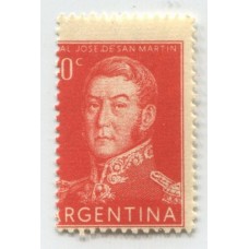 ARGENTINA 1954 GJ 1041 RARISIMA VARIEDAD QUEDANDO CON FACIAL DE 0 CENTAVOS