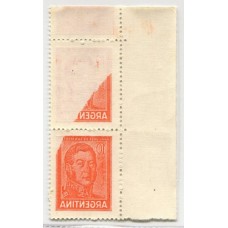 ARGENTINA 1965 GJ 1309 VARIEDAD RETINTADO ESTAMPILLAS NUEVAS MINT