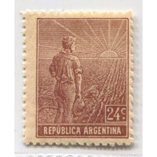 ARGENTINA 1911 GJ 334 ESTAMPILLA NUEVA CON GOMA FILIGRANA RAYOS RECTOS