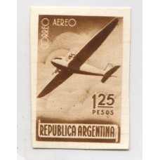 ARGENTINA 1940 GJ 848 ENSAYO AVION EN COLOR NO ADOPTADO