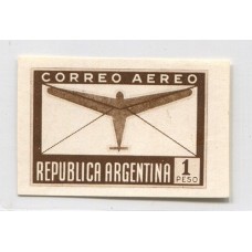 ARGENTINA 1940 GJ 847 ENSAYO EN COLOR SEPIA NO ADOPTADO