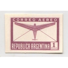 ARGENTINA 1940 GJ 847 ENSAYO EN COLOR NO ADOPTADO