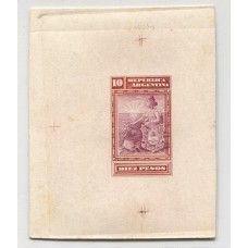 ARGENTINA 1899 GJ 237 LIBERTAD CUÑO SOBRE CARTON, SON MUY RAROS LOS CUÑOS DE LOS VALORES ALTOS FINALES DE LA SERIE