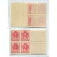 ARGENTINA 1942 GJ 890CD CUADRO SAN MARTIN ESTAMPILLAS MINT CON COMPLEMENTOS + VARIEDAD CON RETINTADO PARCIAL AL DORSO, MUY RARO