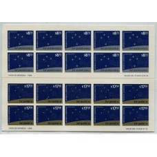 ARGENTINA 1999 GJ 2934/5 SERIE SUR POSTAL PLANCHAS COMPLETAS DE ESTAMPILLAS MINT MUY RARAS PORQUE CUANDO SE EMITIERON SU FACIAL FUE DE U$ 262 EL MAS ALTO PARA SELLOS DE LA EPOCA, VALOR DE CATALOGO U$ 520 OFRECIDO AQUI A MENOS DEL VALOR FACIAL EN 1999