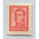 ARGENTINA 1965 GJ 1306Aa PAPEL MATE DURO ESTAMPILLA NUEVA MINT U$ 15