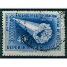 ARGENTINA 1958 GJ 1090A PAPEL SATINADO MUY RARO U$ 50