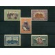 ARGENTINA 1933 GJ 726/730 SERIE COMPLETA FUNDACION DE LA PLATA NUEVA