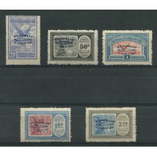 ARGENTINA 1930 GJ 660/4 SERIE COMPLETA ESTAMPILLAS ZEPPELIN AZUL NUEVA MINT SALVO EL 20 Cts TODO DE MAGNIFICA CALIDAD U$ 330