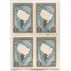 ARGENTINA 1935 GJ 791 PE 380 FIL. RAYOS RECTOS CUADRO NUEVO DOS ESTAMPILLAS MINT LUJO EL SEGUNDO SELLO CON VARIEDAD ISLOTE A LA DERIVA, NO CATALOGADA U$ 46+