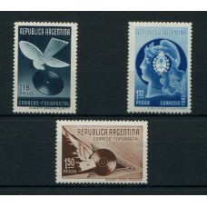 ARGENTINA 1939 GJ 836/8 PE 409/11 FONOPOSTAL NUEVA MINT HERMOSA U$ 150