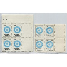 ARGENTINA 1979 GJ 1870 CD CUADRO CON DOBLE IMPRESIÓN NO CATALOGADA CON COMPLEMENTOS , ESTAMPILLAS NUEVAS MINT, RARISIMO