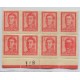ARGENTINA 1959 GJ 1131 SAN MARTIN CUADRO DE ESTAMPILLAS MINT CON NOTABLE VARIEDAD