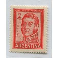 ARGENTINA 1959 GJ 1133 SAN MARTIN TAMAÑO CHICO ESTAMPILLA MINT U$ 3,50