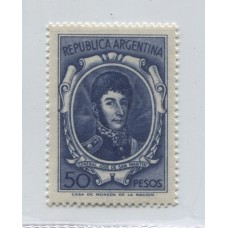 ARGENTINA 1965 GJ 1318A PROCERES Y RIQUEZAS II ESTAMPILLA MINT