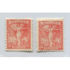 ARGENTINA 1921 GJ 535/6 SERIE DE ESTAMPILLAS NUEVAS CON GOMA U$ 10