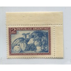 ARGENTINA 1935 GJ 813 ESTAMPILLA MINT CON BORDES ESQUINA DE HOJA U$ 45