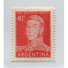 ARGENTINA 1954 GJ 1040a PROCERES Y RIQUEZAS II ESTAMPILLA MINT GOMA RALLADA U$ 10