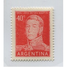 ARGENTINA 1954 GJ 1040a PROCERES Y RIQUEZAS II ESTAMPILLA MINT GOMA RALLADA U$ 10