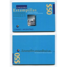 ARGENTINA 1997 GJ 2834A (4) CARNET COMPLETO CON ESTAMPILLAS MINT, CON GRAN VARIEDAD TODAS SUS HOJAS CON LINEAS TROQUELADAS Y DE SEGURIDAD COMPLETAMENTE DESPLAZADAS, RARISIMO U$ 300 MAS EL ERROR