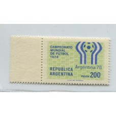 ARGENTINA 1977 GJ 1788N ESTAMPILLA MUNDIAL DE FUTBOL VARIEDAD MATE NEUTRO MINT U$ 100