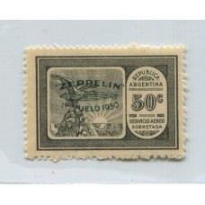 ARGENTINA 1930 GJ 666 ZEPPELIN ESTAMPILLA NUEVA CON GOMA U$ 16,5