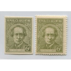 ARGENTINA 1935 GJ 745 PROCERES Y RIQUEZAS 1 ENSAYO EN COLOR ADOPTADO PAPEL SATINADO