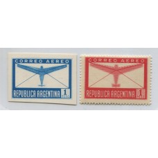 ARGENTINA 1940 GJ 847 ENSAYO EN COLOR AZUL