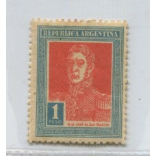 ARGENTINA 1927 GJ 632 ESTAMPILLA NUEVA CON GOMA ALGO TONALIZADA U$ 40