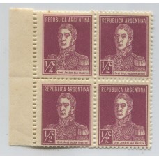 ARGENTINA 1924 GJ 594 ESTAMPILLAS NUEVAS CON GOMA VARIEDAD DOBLE DENTADO