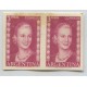 ARGENTINA 1952 GJ 1014 EVA PERON PAREJA DE ENSAYOS EVITA EN COLOR NO ADOPTADO CARMIN