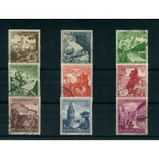 ALEMANIA 1938 Yv. 616/24 SERIE COMPLETA ESTAMPILLAS USADAS