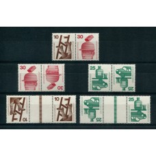 ALEMANIA OCCIDENTAL 1971 ZUSAMMENDRUCKE 5 COMBINACIONES NUEVAS MINT