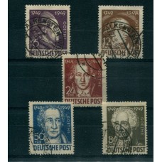 ALEMANIA ESTAMPILLA SEGUNDA GUERRA MUNDIAL OCUPACION SOVIETICA Yv. 52/6 SERIE COMPLETA USADA