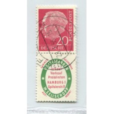 ALEMANIA OCCIDENTAL 1954 ZUSAMMENDRUCKE MI. S29