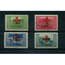 ALBANIA 1924 Yv. 140/3 SERIE COMPLETA DE ESTAMPILLAS NUEVAS CRUZ ROJA 70 EUROS